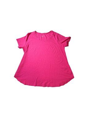 Ava & Viv Womens Pink Short Sleeve Tee Shirt Lightweight and breathable Size 1X